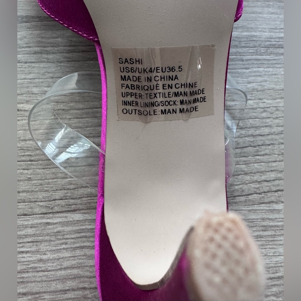 Shoe Dazzle Magenta Bow Heels Size 6 - Picture 10 of 14